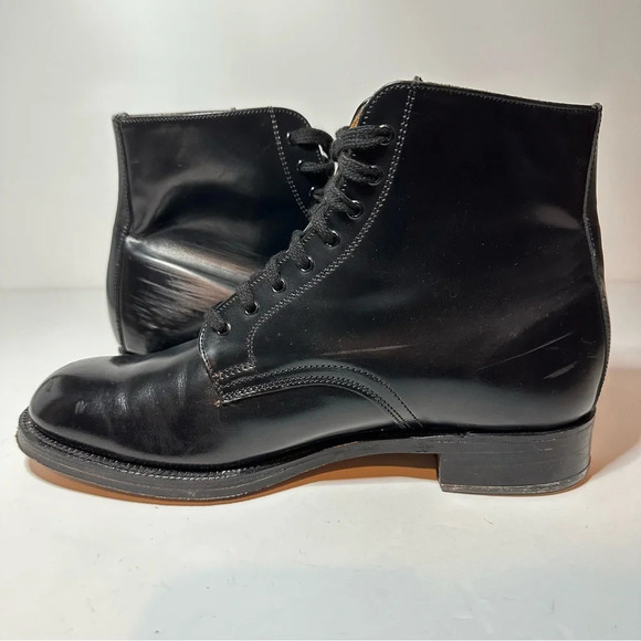 Sanders Mens Black Leather Dress Boots Metal Heel Made In England Size 7… - Picture 3 of 10